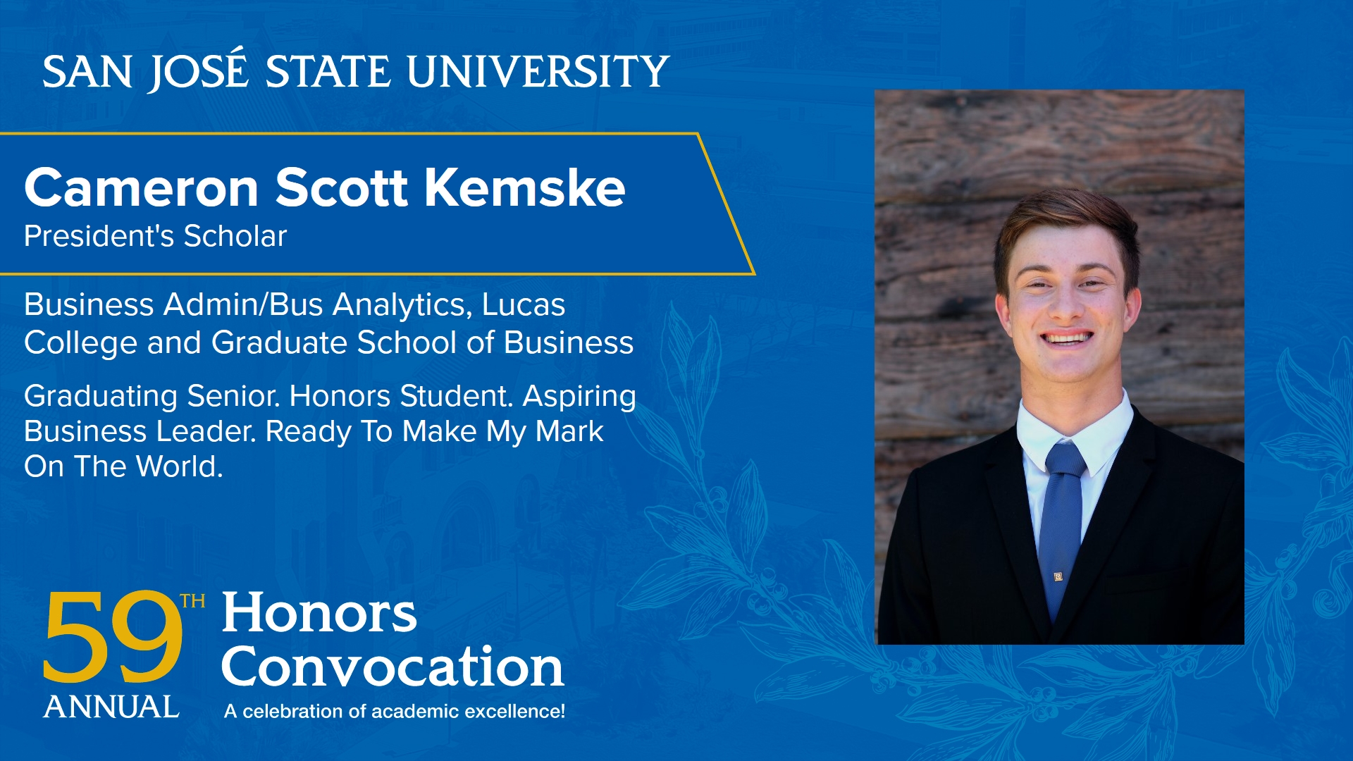 President's Scholar Slide